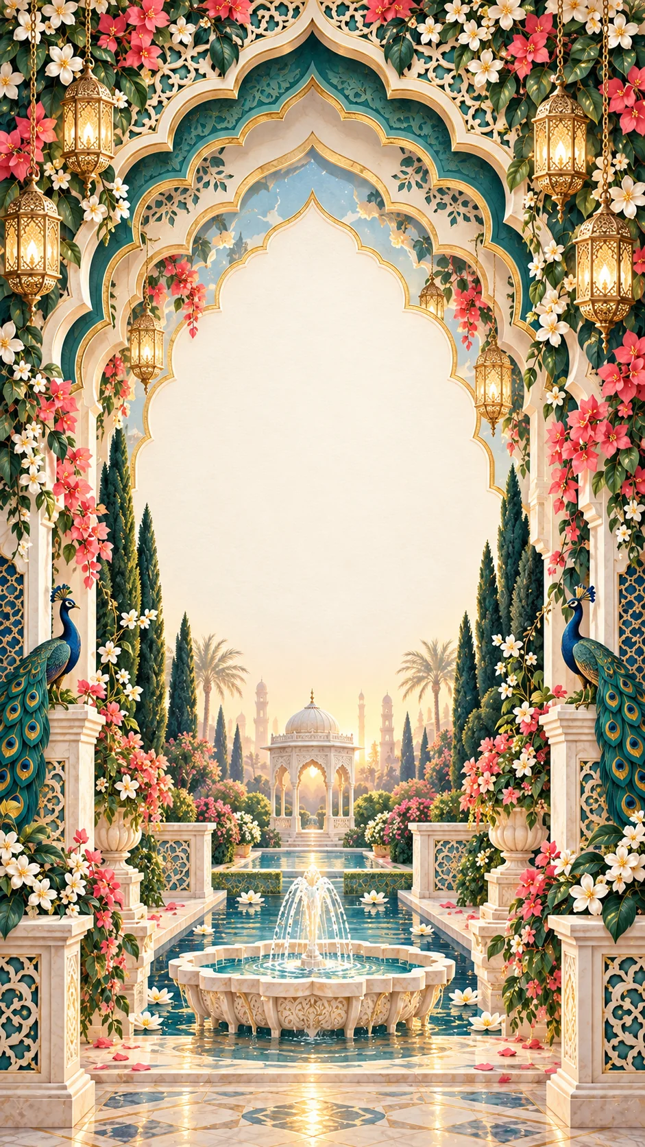 Layered royal garden arches